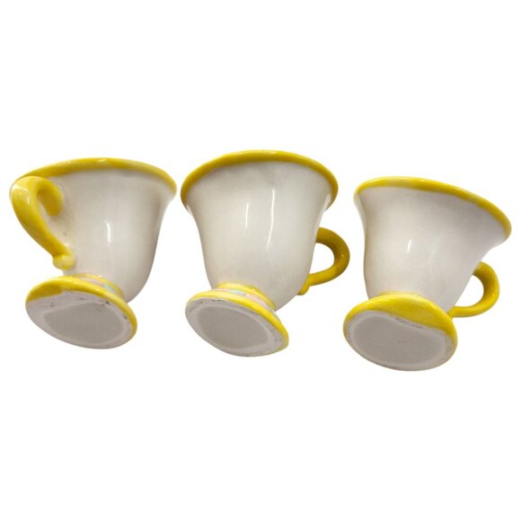 Vintage Disney BEAUTY & THE BEAST Toy China Tea Cup Set of 3 Mrs. Potts - Picture 10 of 11